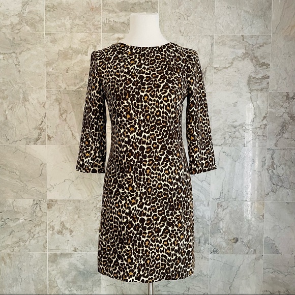 J. Crew Cheetah Print Crepe Shift Dress - Picture 2 of 8